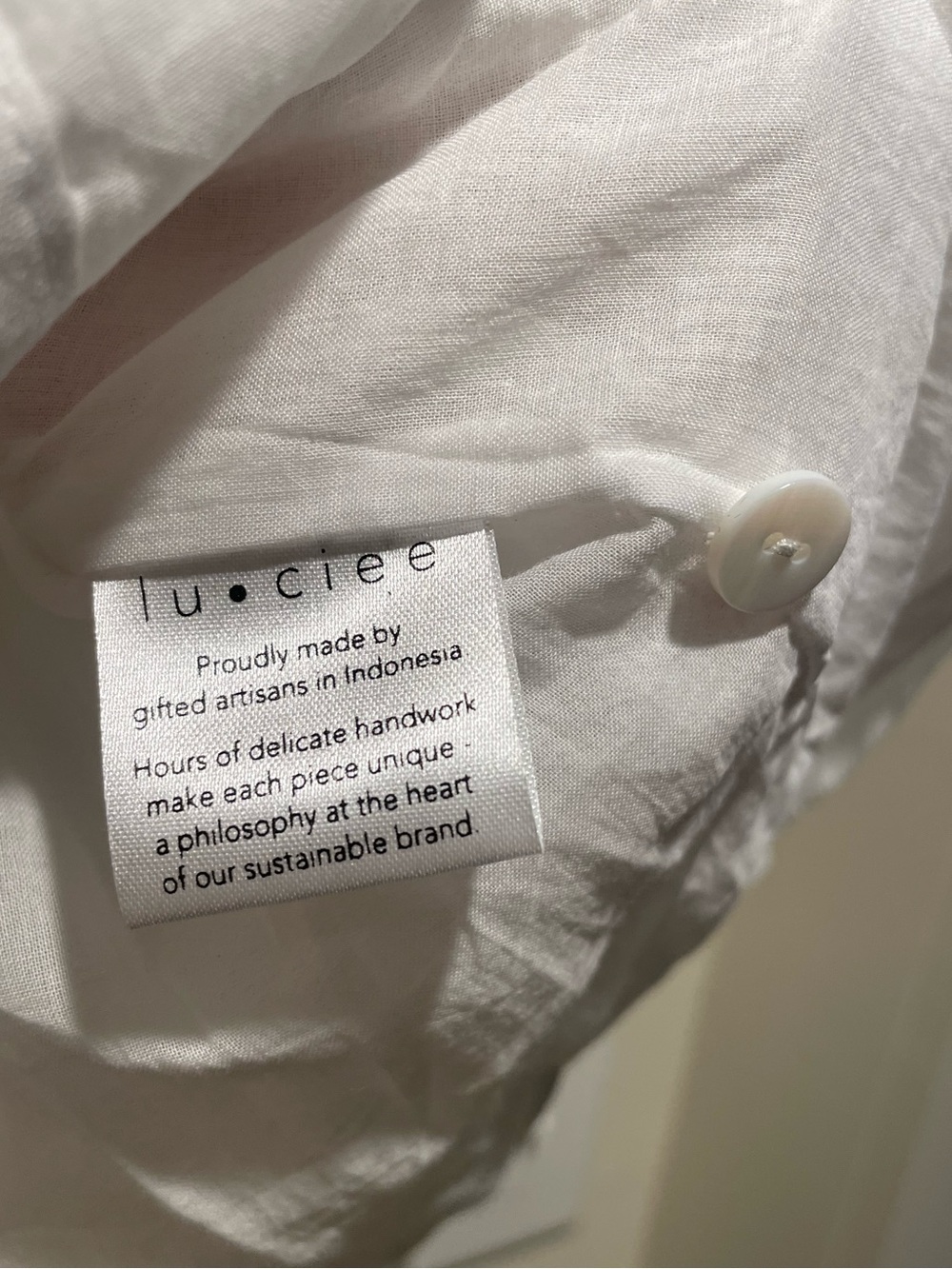 Lu·ciee Linen Button-Up Shirt - White - Picture 4 of 5